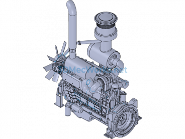 Yituo 6S4Z Diesel Engine - ProE  Creo.Elements - Free Download