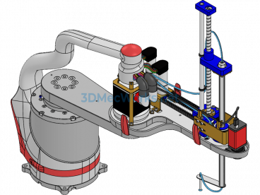 Cylindrical Coordinate Industrial Robotic Arm - UG(NX) - Free Download