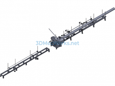 28-Inch Automatic Aluminum Bar Saw - SolidWorks - Free Download
