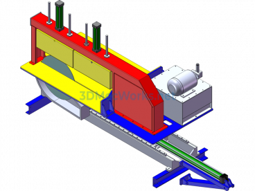 18-Inch Hydraulic Finished Saw (1000 Stroke) - SolidWorks - Free Download