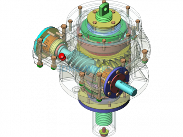 Worm Gear Screw Transmission Lifting Mechanism (SW Design) - SolidWorks - Free Download