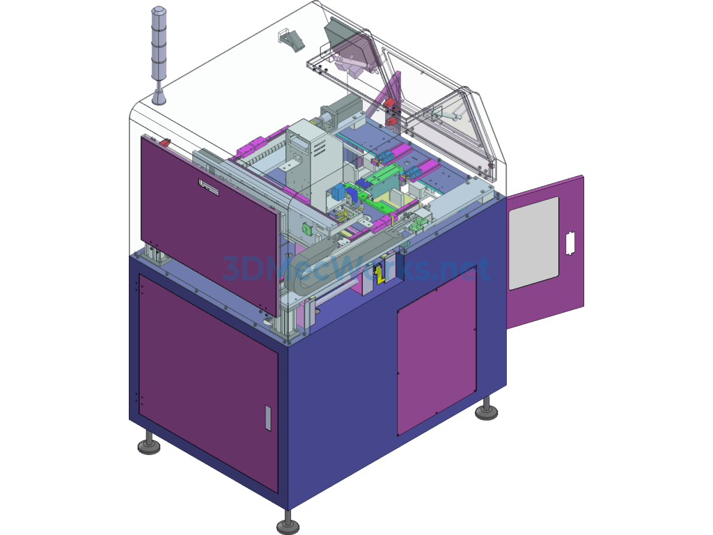 Smt Placement Machine/insertion Machine (smt Online Automatic Pcb Mounting Machine) - SolidWorks - Free Download Smt Placement Machine/insertion Machine (smt Online Automatic Pcb Mounting Machine) - Image 3