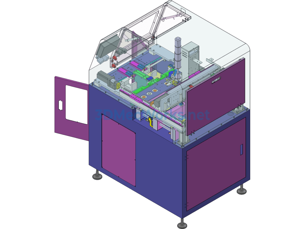 Smt Placement Machine/insertion Machine (smt Online Automatic Pcb Mounting Machine) - SolidWorks - Free Download Smt Placement Machine/insertion Machine (smt Online Automatic Pcb Mounting Machine) - Image 4