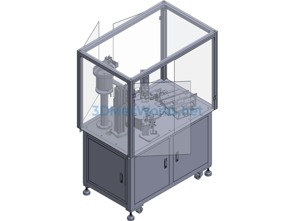 Non-Standard Rotary Screw Locking Machine (includes Proe Model + Cad Drawings) - Creo - Free Download Non-Standard Rotary Screw Locking Machine (includes Proe Model + Cad Drawings) - Image 2