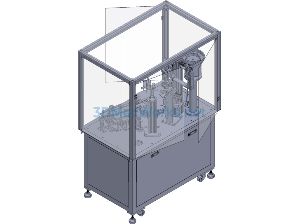Non-Standard Rotary Screw Locking Machine (includes Proe Model + Cad Drawings) - Creo - Free Download Non-Standard Rotary Screw Locking Machine (includes Proe Model + Cad Drawings) - Image 4
