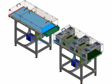 3D Belt Conveyor (With Cooling System) - SolidWorks - Free Download