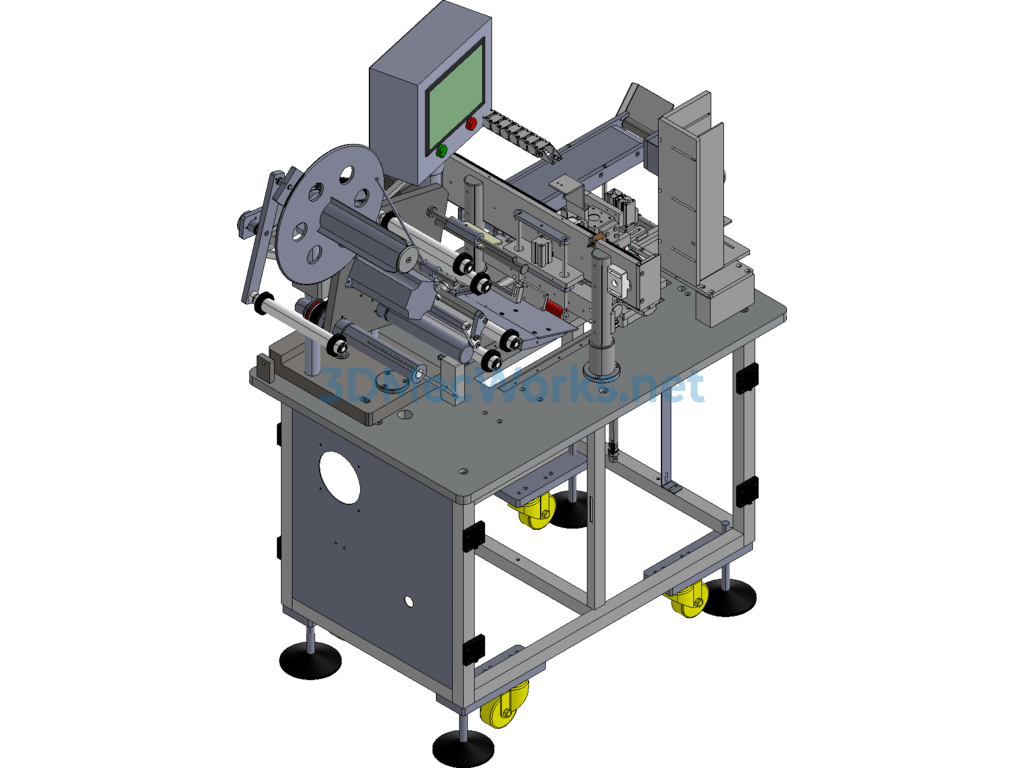 Third-Generation Mobile Phone Battery Labeling Machine (fully Automatic Four-Sided Labeling Machine) - SolidWorks - Free Download Third-Generation Mobile Phone Battery Labeling Machine (fully Automatic Four-Sided Labeling Machine) - Image 2
