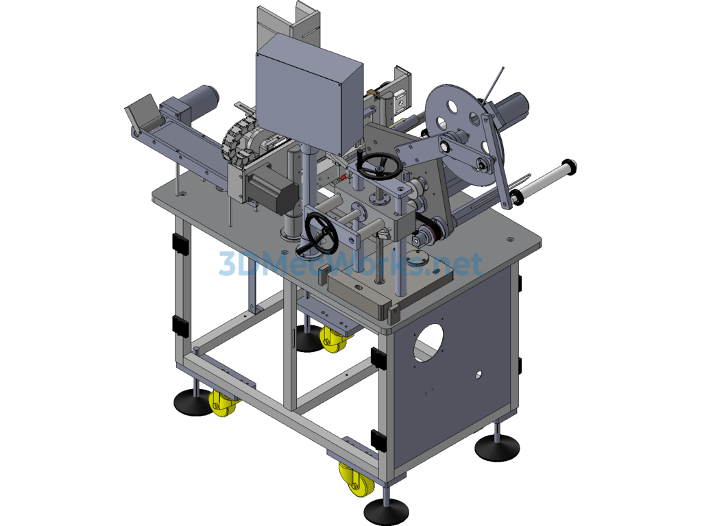 Third-Generation Mobile Phone Battery Labeling Machine (fully Automatic Four-Sided Labeling Machine) - SolidWorks - Free Download Third-Generation Mobile Phone Battery Labeling Machine (fully Automatic Four-Sided Labeling Machine) - Image 3