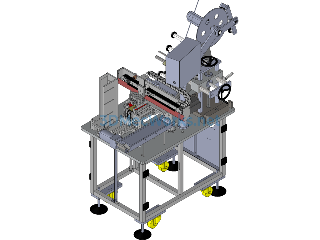 Third-Generation Mobile Phone Battery Labeling Machine (fully Automatic Four-Sided Labeling Machine) - SolidWorks - Free Download Third-Generation Mobile Phone Battery Labeling Machine (fully Automatic Four-Sided Labeling Machine) - Image 4