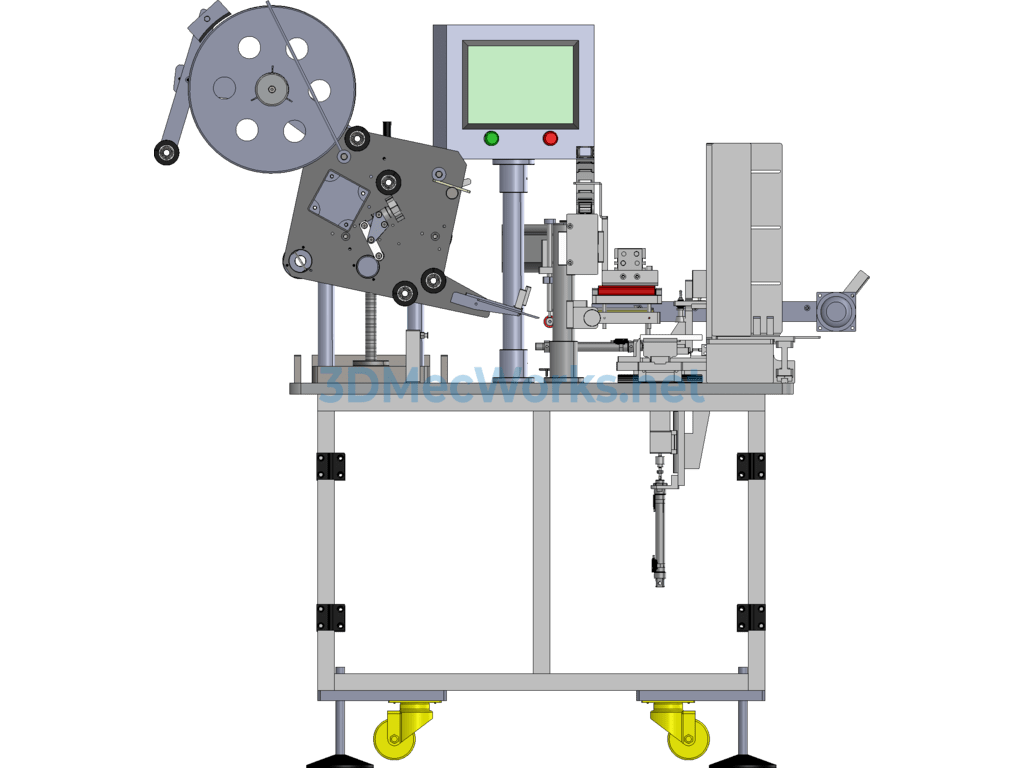 Third-Generation Mobile Phone Battery Labeling Machine (fully Automatic Four-Sided Labeling Machine) - SolidWorks - Free Download Third-Generation Mobile Phone Battery Labeling Machine (fully Automatic Four-Sided Labeling Machine) - Image 5