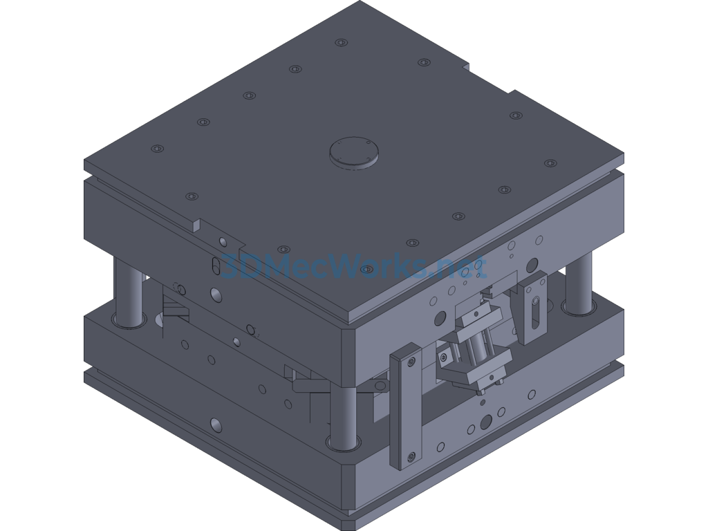 Detailed Turnover Box Mold (file Can Be Used Directly) - Exported - Free Download Detailed Turnover Box Mold (file Can Be Used Directly)