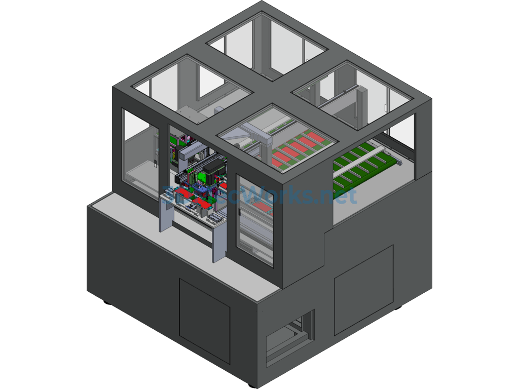 Glass Thickness Inspection Machine - SolidWorks - Free Download Glass Thickness Inspection Machine