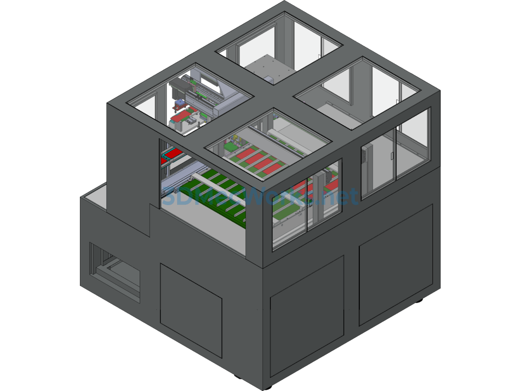 Glass Thickness Inspection Machine - SolidWorks - Free Download Glass Thickness Inspection Machine - Image 4