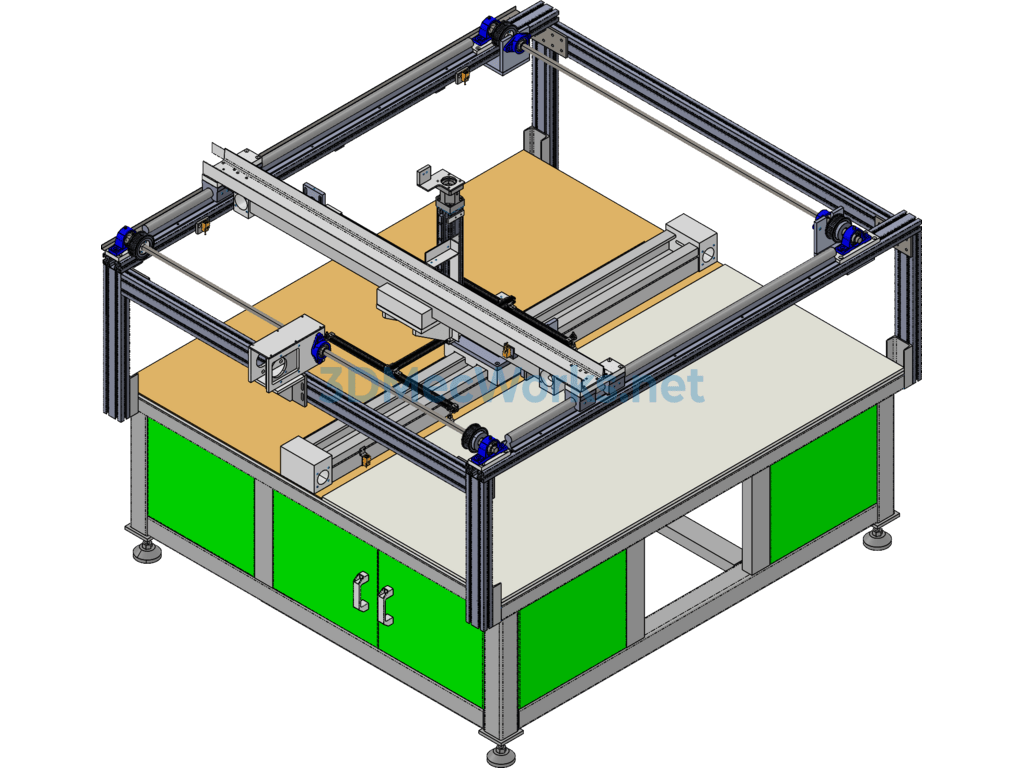 Five-Axis Automatic Adhesive Spraying Machine (complete Proe 5.0 Drawings) - Creo - Free Download Five-Axis Automatic Adhesive Spraying Machine (complete Proe 5.0 Drawings) - Image 2