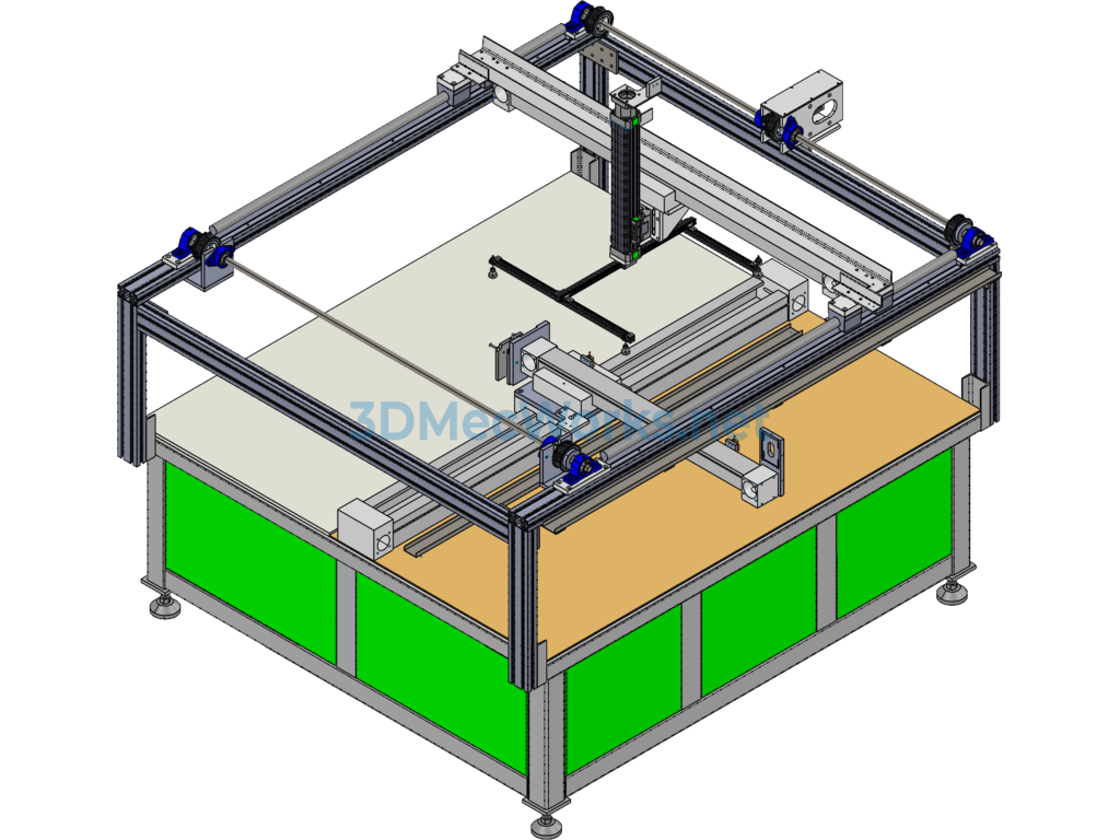 Five-Axis Automatic Adhesive Spraying Machine (complete Proe 5.0 Drawings) - Creo - Free Download Five-Axis Automatic Adhesive Spraying Machine (complete Proe 5.0 Drawings) - Image 4