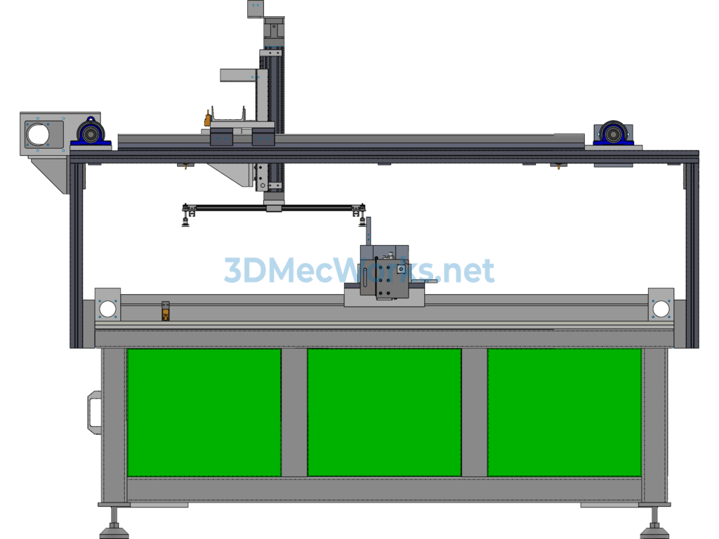 Five-Axis Automatic Adhesive Spraying Machine (complete Proe 5.0 Drawings) - Creo - Free Download Five-Axis Automatic Adhesive Spraying Machine (complete Proe 5.0 Drawings) - Image 5