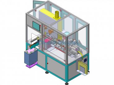 Y Capacitor Automatic Magnetic Ring Dispensing Machine - SolidWorks - Free Download