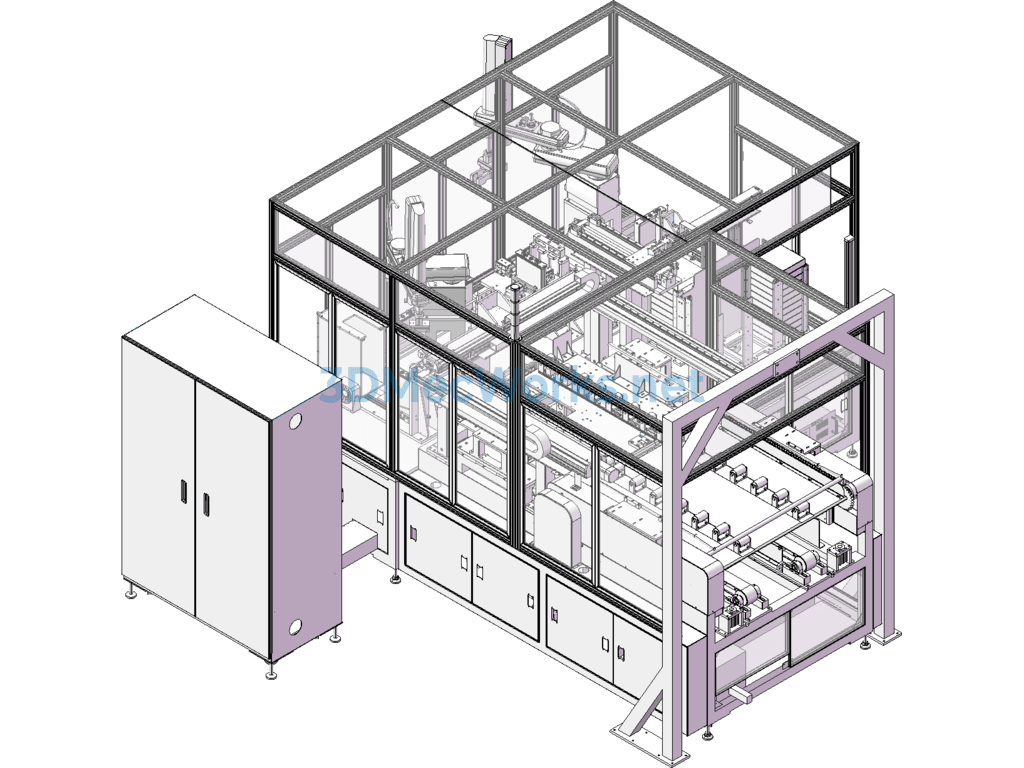 High-Efficiency Large Power Battery Encasement Machine (non-Standard Assembly Machine) - SolidWorks - Free Download High-Efficiency Large Power Battery Encasement Machine (non-Standard Assembly Machine) - Image 3
