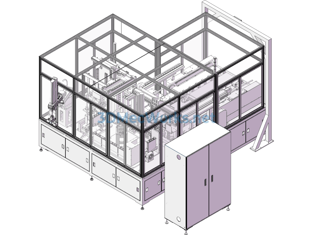High-Efficiency Large Power Battery Encasement Machine (non-Standard Assembly Machine) - SolidWorks - Free Download High-Efficiency Large Power Battery Encasement Machine (non-Standard Assembly Machine) - Image 4