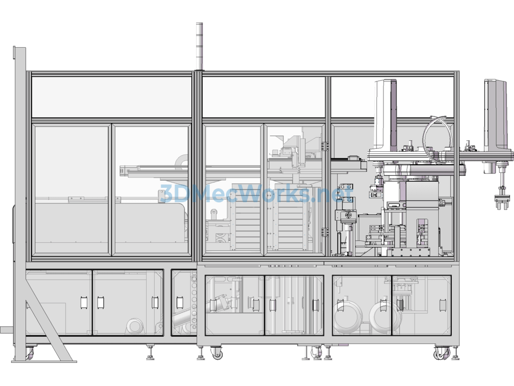 High-Efficiency Large Power Battery Encasement Machine (non-Standard Assembly Machine) - SolidWorks - Free Download High-Efficiency Large Power Battery Encasement Machine (non-Standard Assembly Machine) - Image 5