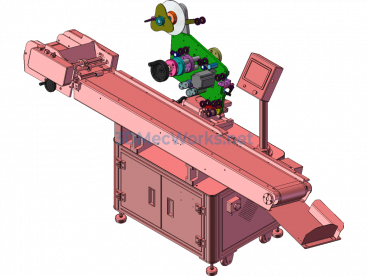 Box 90-Degree Right Angle Double-Sided Labeling Machine - SolidWorks - Free Download