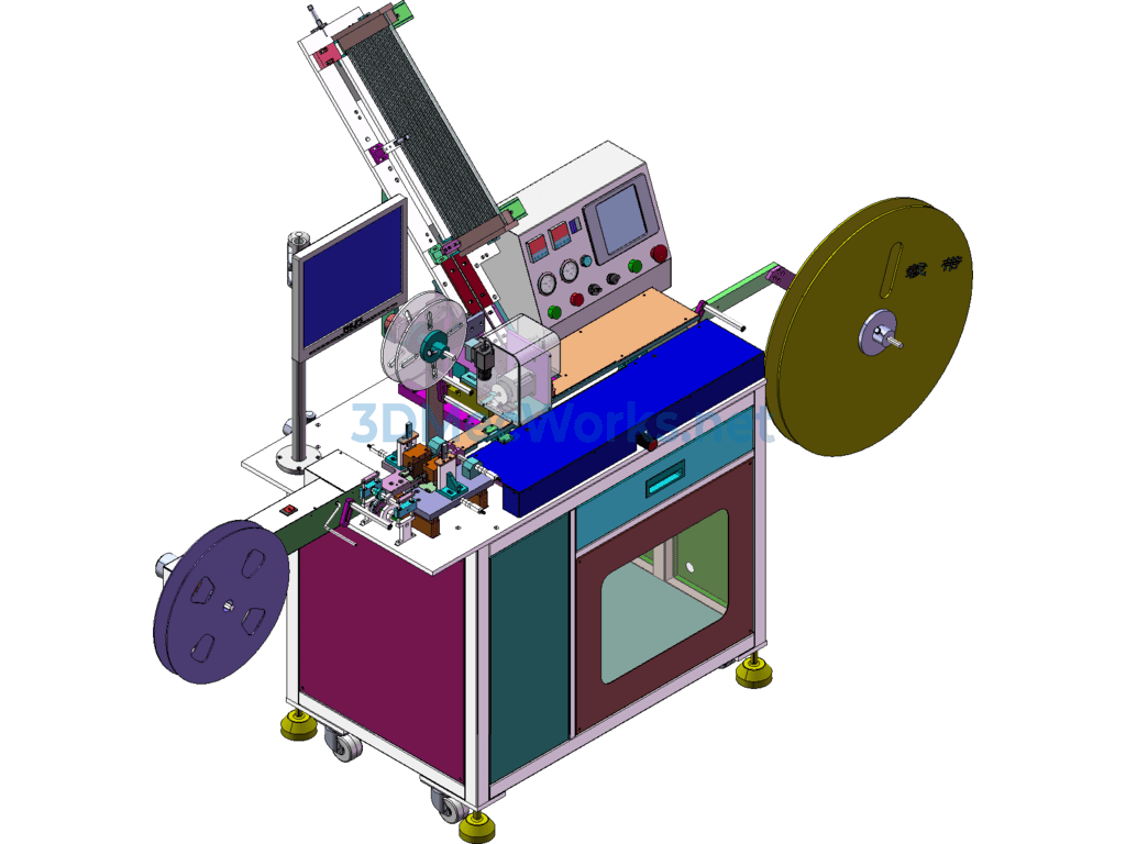 Fully Automatic Smd Taping, Testing and Packaging Machine - SolidWorks - Free Download Fully Automatic Smd Taping, Testing and Packaging Machine - Image 2