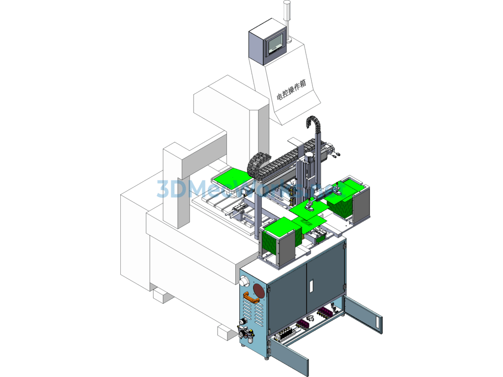 Automatic Feeding System for Processing 3 to 7 Inch Glass Mobile Screens - SolidWorks - Free Download Automatic Feeding System for Processing 3 to 7 Inch Glass Mobile Screens - Image 2