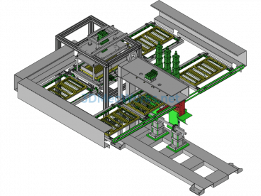 Automatic Material Feeding Semi-Gantries Welding Machine With External Circulation UG8.0 Design - UG(NX) - Free Download