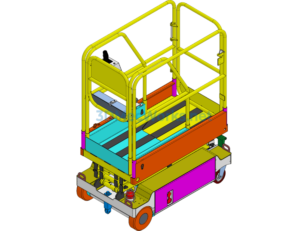 Self-Propelled Lift/lift Platform (circuit Diagram + 3d Model + Engineering Drawing) - ProE Creo.Elements - Free Download Self-Propelled Lift/lift Platform (circuit Diagram + 3d Model + Engineering Drawing)