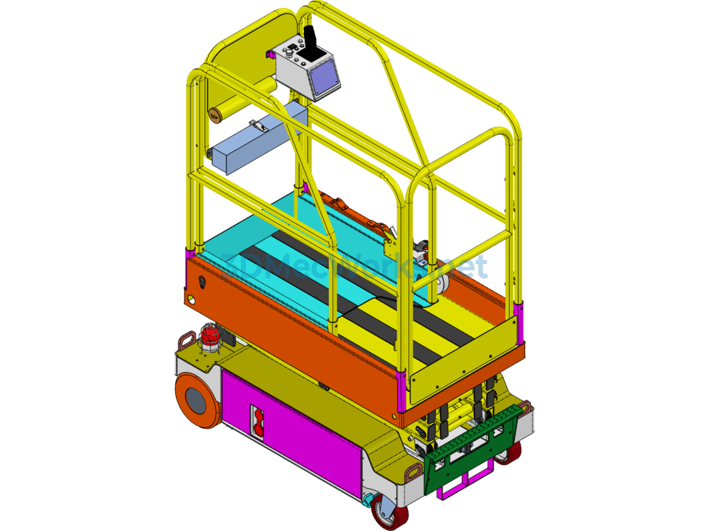 Self-Propelled Lift/lift Platform (circuit Diagram + 3d Model + Engineering Drawing) - ProE Creo.Elements - Free Download Self-Propelled Lift/lift Platform (circuit Diagram + 3d Model + Engineering Drawing) - Image 4