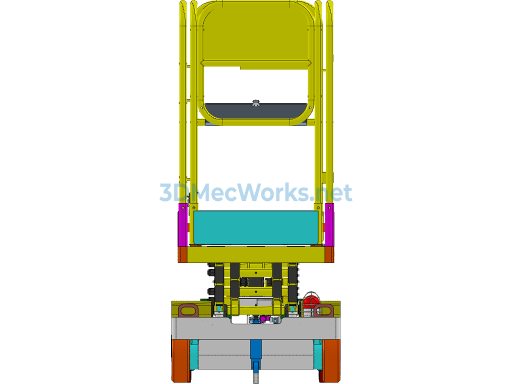 Self-Propelled Lift/lift Platform (circuit Diagram + 3d Model + Engineering Drawing) - ProE Creo.Elements - Free Download Self-Propelled Lift/lift Platform (circuit Diagram + 3d Model + Engineering Drawing) - Image 5