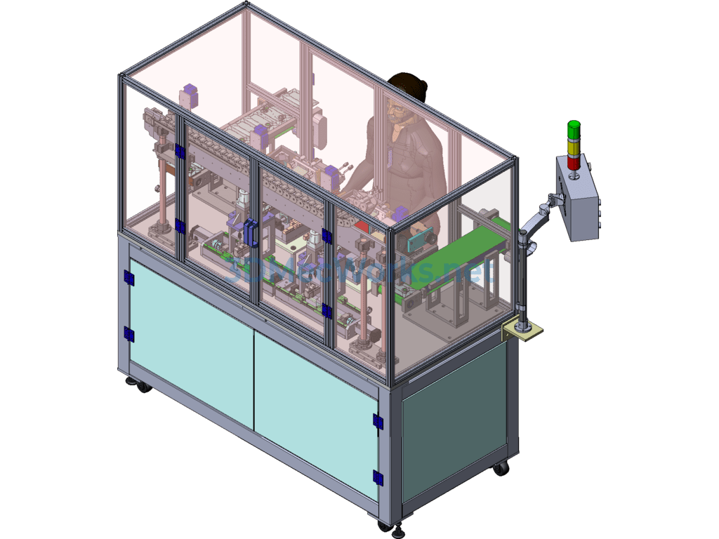 Automatic Mobile Phone Case Polishing Machine - SolidWorks - Free Download Automatic Mobile Phone Case Polishing Machine - Image 3