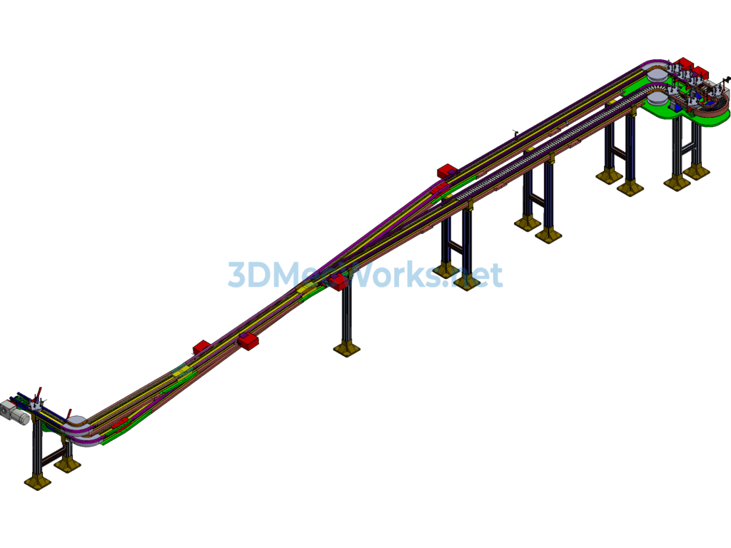 Automated Pallet Conveying for Uphill and Downhill Slopes - ProE Creo.Elements - Free Download Automated Pallet Conveying for Uphill and Downhill Slopes - Image 4