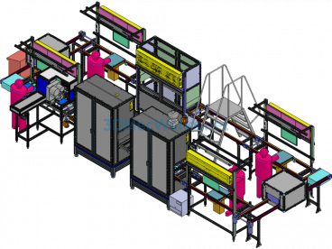 Automotive Air Conditioning Panel Assembly Line - ProE  Creo.Elements - Free Download