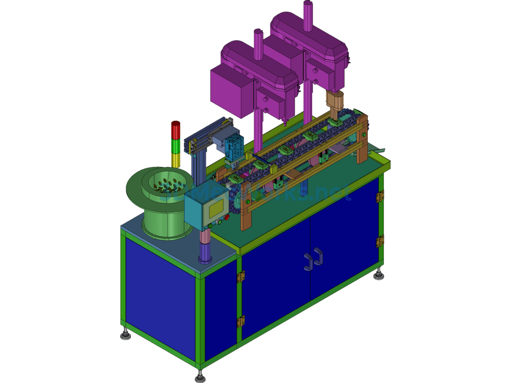 Chain Plate Automatic Tapping Machine - ProE Creo.Elements - Free Download Chain Plate Automatic Tapping Machine - Image 2