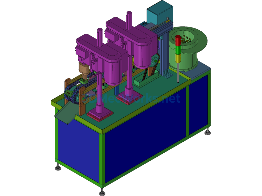 Chain Plate Automatic Tapping Machine - ProE Creo.Elements - Free Download Chain Plate Automatic Tapping Machine - Image 4