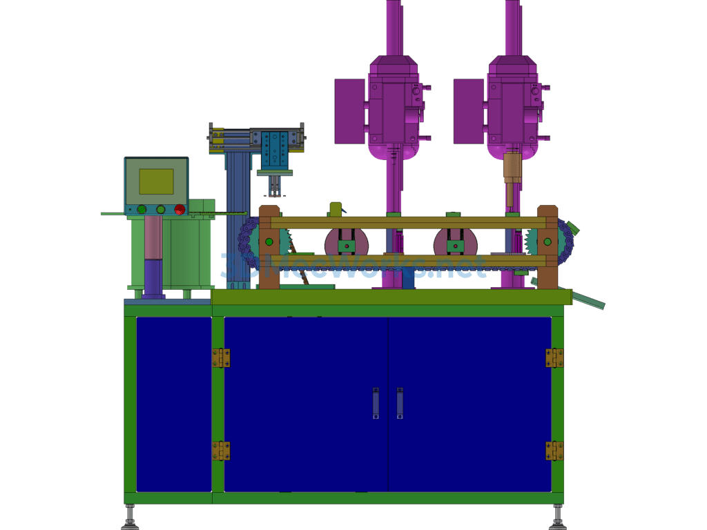Chain Plate Automatic Tapping Machine - ProE Creo.Elements - Free Download Chain Plate Automatic Tapping Machine - Image 5