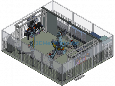 Yaskawa Robot Welding Workstation - ProE  Creo.Elements - Free Download