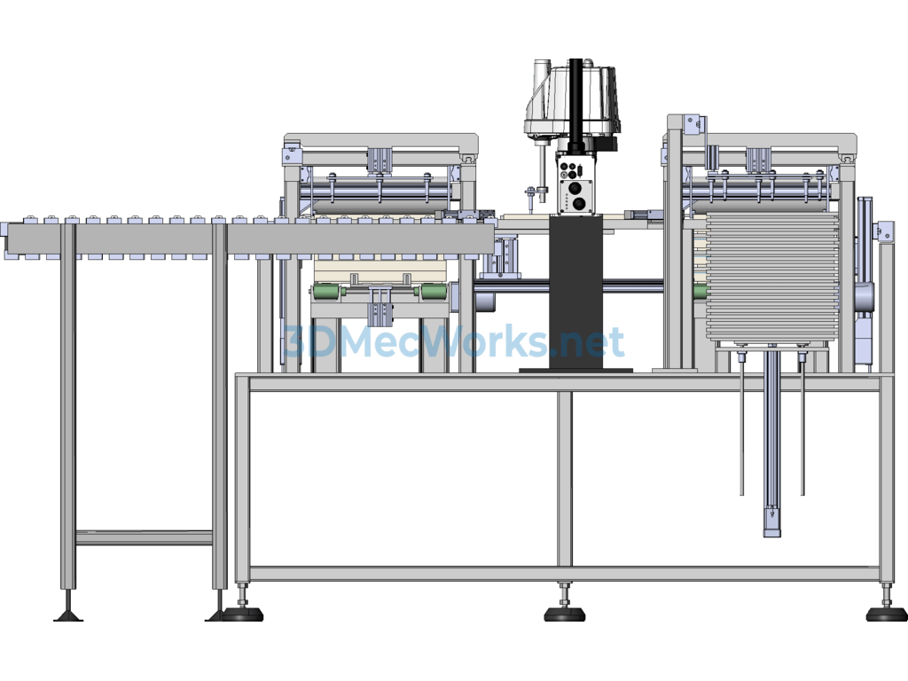 Film Lamination Palletizer Mechanical Equipment 3d Model - SolidWorks - Free Download Film Lamination Palletizer Mechanical Equipment 3d Model - Image 5