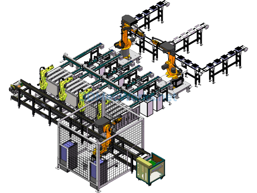 Design of a Battery Cell Double-Speed Chain Production Line - SolidWorks - Free Download Design of a Battery Cell Double-Speed Chain Production Line - Image 3