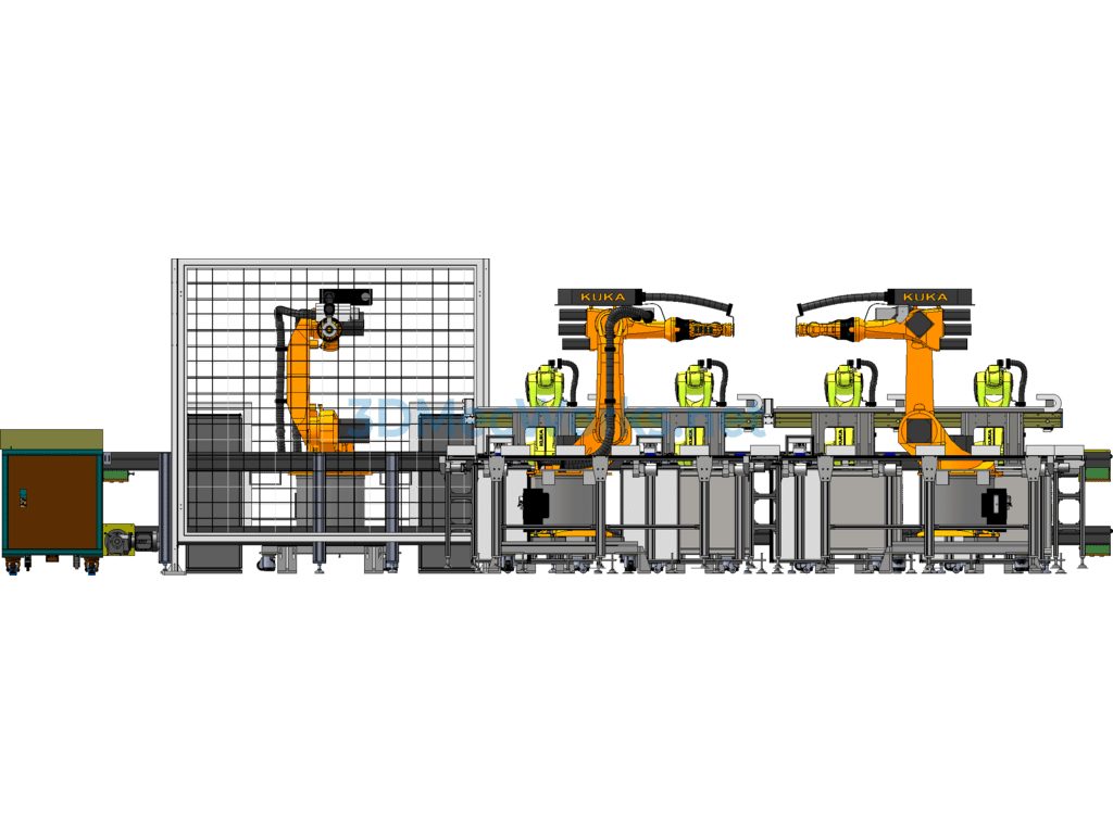 Design of a Battery Cell Double-Speed Chain Production Line - SolidWorks - Free Download Design of a Battery Cell Double-Speed Chain Production Line - Image 5