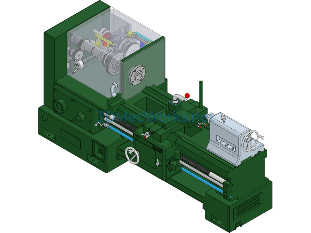 Ordinary Lathe Ca6140 Ultra-Detailed 3d Drawings - ProE Creo.Elements - Free Download Ordinary Lathe Ca6140 Ultra-Detailed 3d Drawings