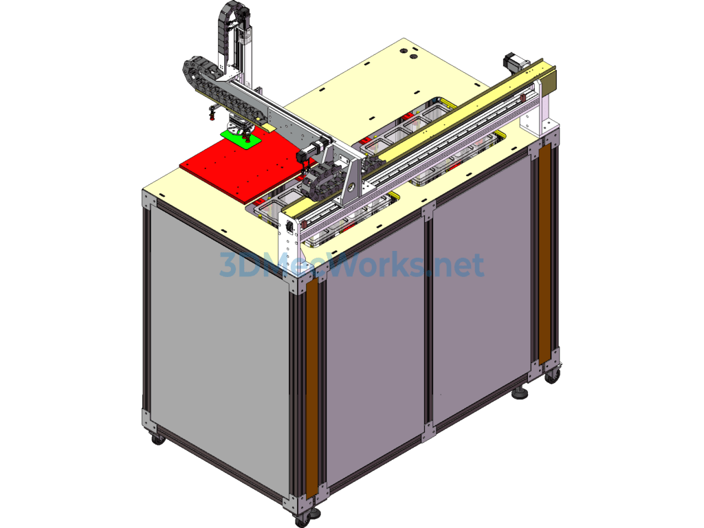 Three-Axis Robotic Arm Automatic Feeding and Receiving Equipment - SolidWorks - Free Download Three-Axis Robotic Arm Automatic Feeding and Receiving Equipment - Image 4