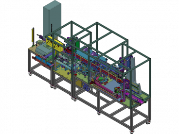 Ultrasonic Welding And Leak Detection Automated Integrated Cup Production Line - SolidWorks - Free Download