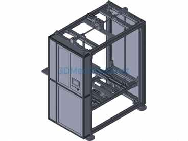 Automatic Retractable Lightweight Fork With Dual Ball Screw Lift - SolidWorks - Free Download