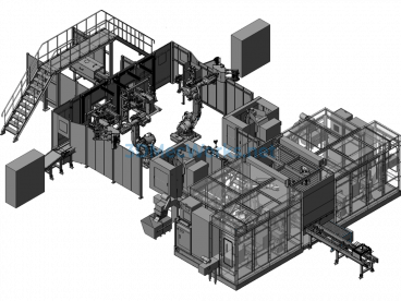Automated Crankcase Lower Body Production Line (Super Complex And Detailed Assembly Line) - SolidWorks - Free Download