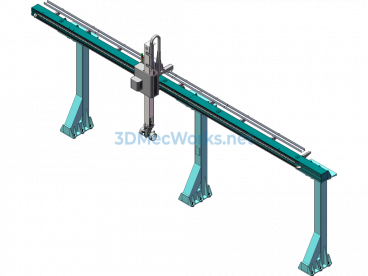 50Kg Single-Axis Gantry Robot (Complete Set Of Drawings) - SolidWorks - Free Download