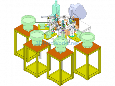 YG Copper Drawing Head Automatic Assembly Machine - SolidWorks - Free Download