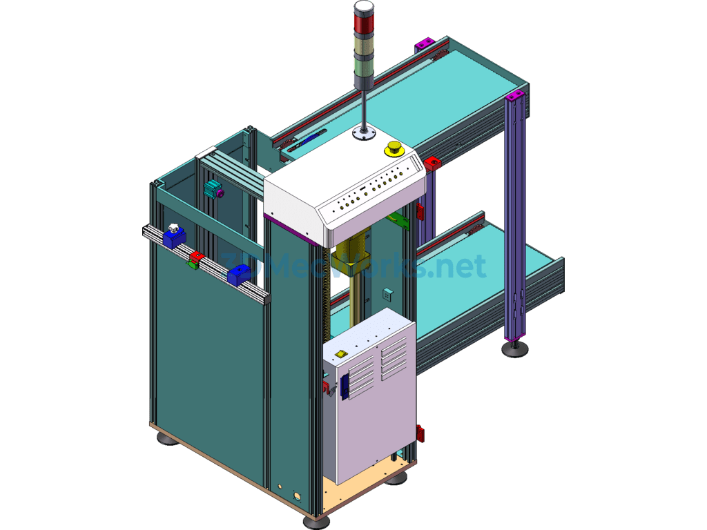 Smt Assembly Line Online Equipment: Pcb Loader Connection Platform - SolidWorks - Free Download Smt Assembly Line Online Equipment: Pcb Loader Connection Platform - Image 2
