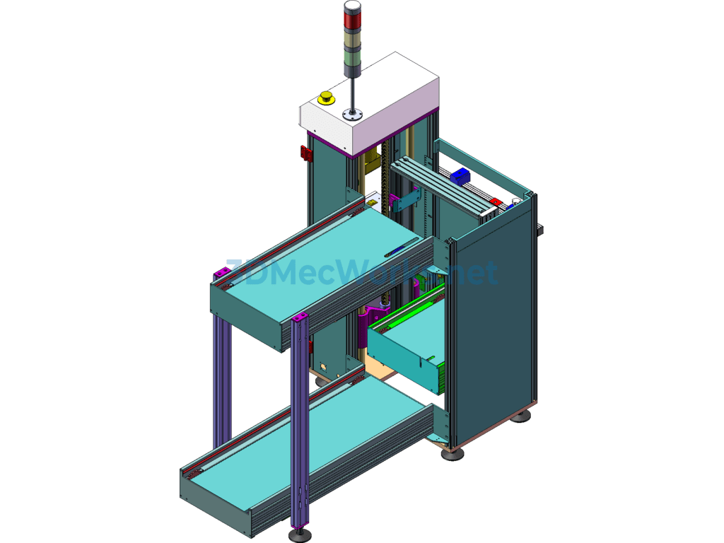 Smt Assembly Line Online Equipment: Pcb Loader Connection Platform - SolidWorks - Free Download Smt Assembly Line Online Equipment: Pcb Loader Connection Platform - Image 4